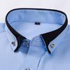 2026 Herbst Herrenhemd Langarm Uni Hemd Businesshemden für Herren Büro Freizeit Camisa Slim Fit Oberteile Herrenbekleidung MY520