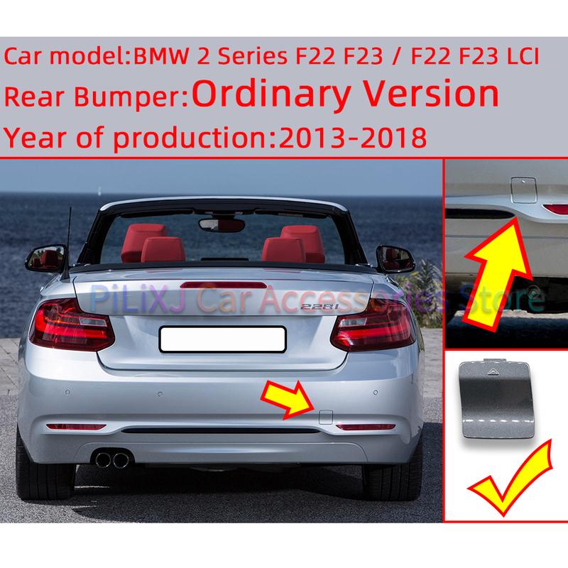 Für BMW 2er Serie 218 220 225 228 230 F22 F23 Lci 2013-2019 51117391808 51127391807 Front Heck Stoßstange Abschlepphaken Abdeckung Anhängerkappe