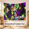 Custom Name Text Tapestry,Splatoon Boho Wall Hanging, Decorative Backdrop Tapestry For Room