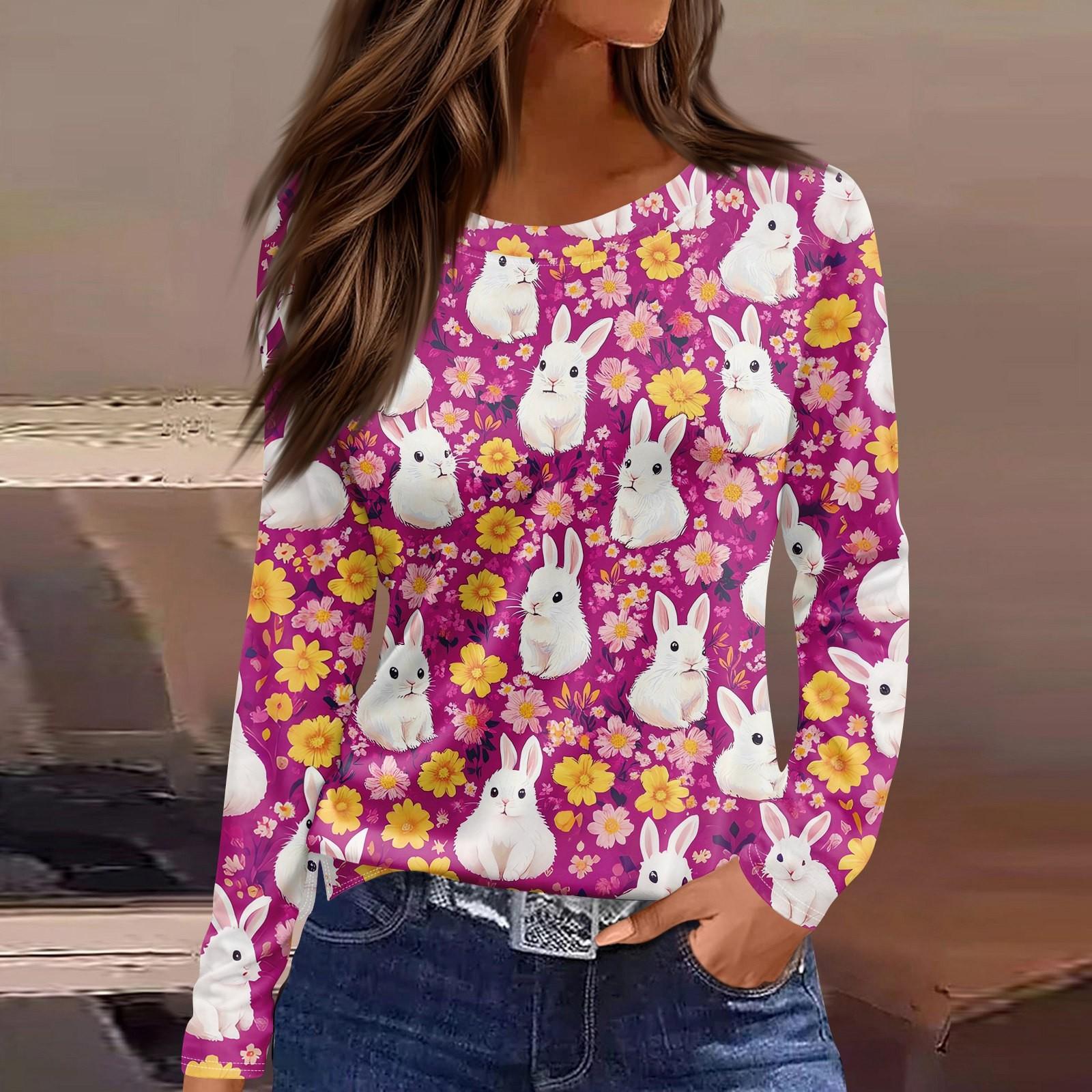 

Женская модная повседневная свободная футболка с принтом и круглым вырезом с разрезом и длинным рукавом, женский топ XXXL