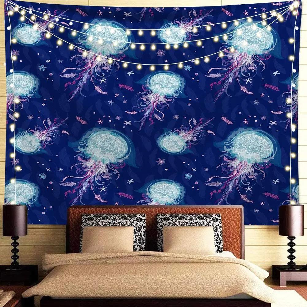 Psychedelic Ocean Octopus Decorative Tapestry Home Wall Decor Office Living Room Tapestry
