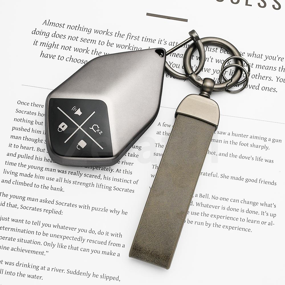 Gun Grey Tpu Auto Shell For Changan Deepal S7 S07 Sl03 S05 G318 Car Key Case Bag Keychain Cover Smart Remote Keyless Protection