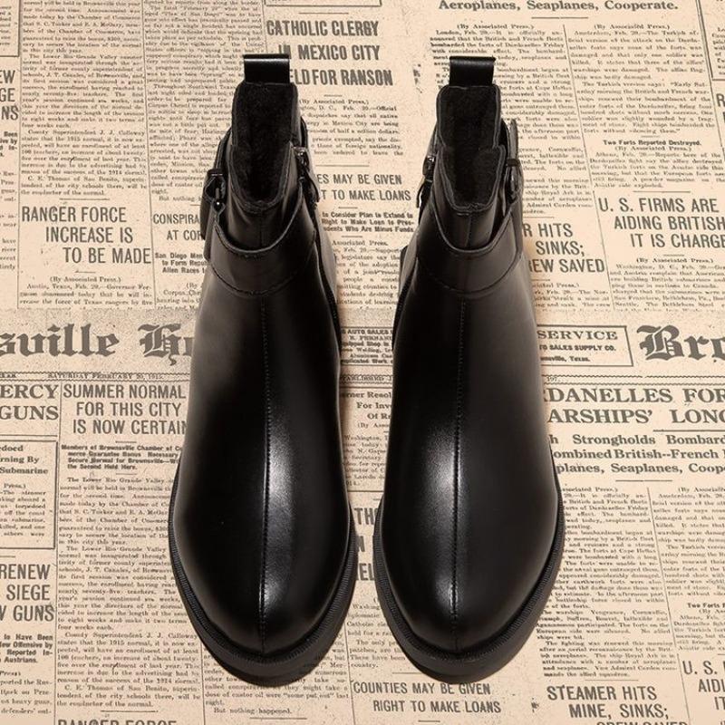 Martin Boots Women's Shoes New Versatile Thick-soled Thin Autumn and Winter Velvet Short Boots