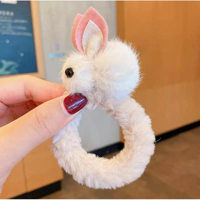 Cat Ears Plush Elastic Hair Bands Cute Hair Rope Ties Girls Barrettes Children Kawaii Headwear Headwear Kids Hair Accessorie