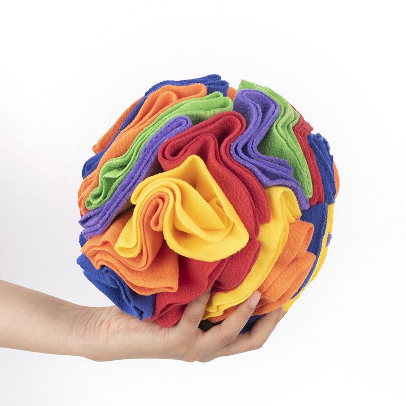 Interactive Dog Toys Snuffle Ball for Dogs Encourage Natural Foraging Skills Snuffle Ball Dog Puzzle Toys Treat Ball for Large (as the picture,10cm)