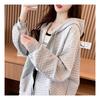 Navava Loose Fit Hooded Zip Up Long Sleeve Top Nc186