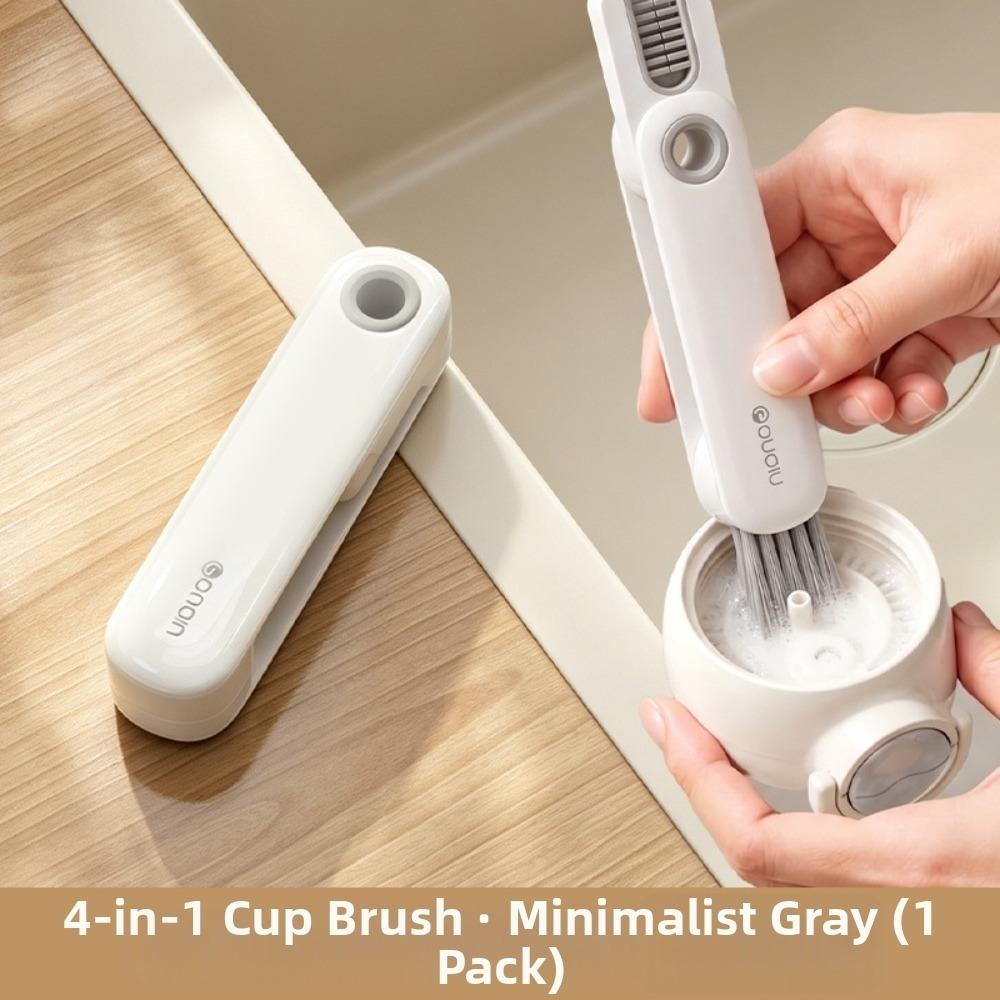 Multifunctional Bottle Brush 4-in-1 Crevice Cleaning Brush New Cup Lid Brush for Thermos Cup