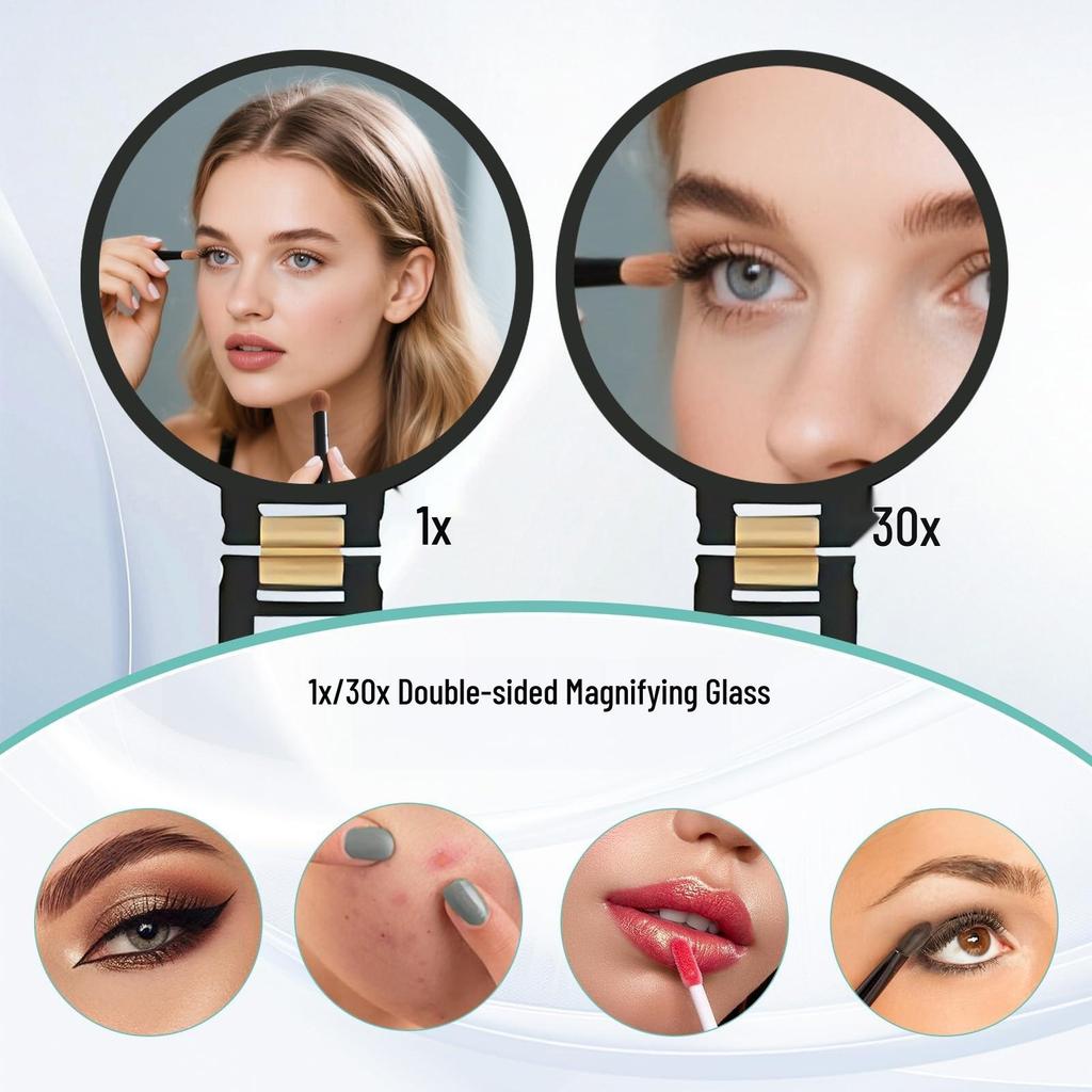 Hochauflösender 10X-40X Handheld Klapp-Vergrößerungs-Kosmetikspiegel