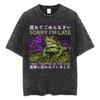 New Arrival Mens Clothes Tee Shirt Homme Graphic TShirts Men Amare Box No Thoughts Head Empty Japanese Funny Capybara Washed