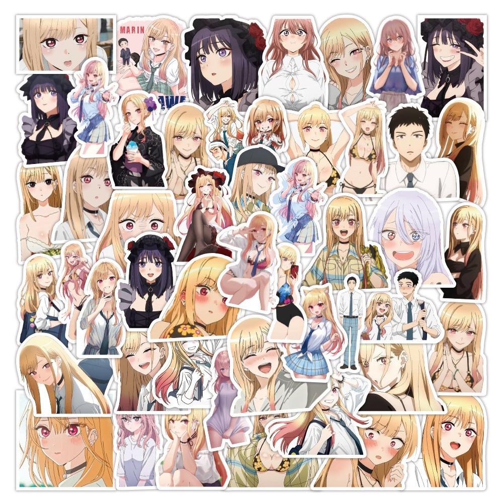 10/30/50pcs My Dress Up Darling Anime Stickers Kitagawa Marin Cartoon Sticker Suitcase Phone Notebook Kawaii Girl Decals Decor