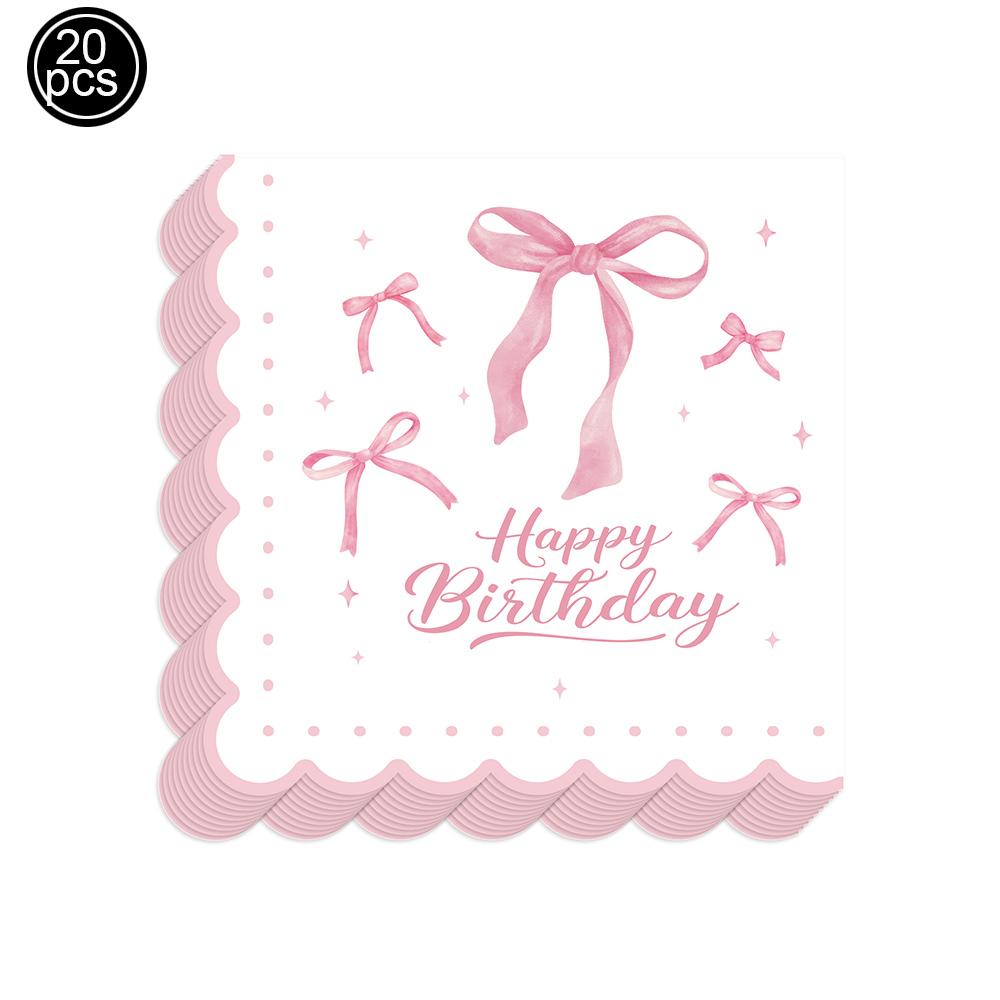 6/12pcs Pink Bow Acrylic KeyChains Coquette Bow Birthday Party Decorations Supplies Gifts for Kids Girls Pink Bow Party Favors