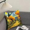 Van Gogh Oil Paintings Classical Cushion Cover Pillowcase Ultra Soft Skin Friendly Fabric Cloud Like Comfort Concealed Zipper