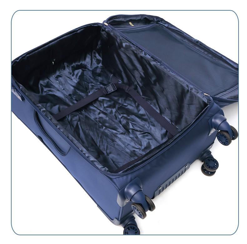 Large-Capacity Oxford Cloth Luggage Set with Shock-Absorbing Lock, 3-Piece Trolley Case for Men & Women