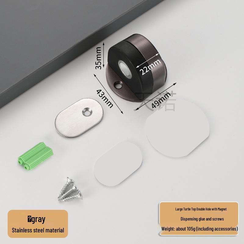 304 Stainless Steel Magnetic Turtle Top Door Stopper with Anti-Collision Rubber