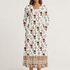 Šaty Pro Ženy Dlouhé Boho Plážové Šaty Elegantní Maxi Šaty Výstřih do V Dlouhý Rukáv Šaty s Kapsami
