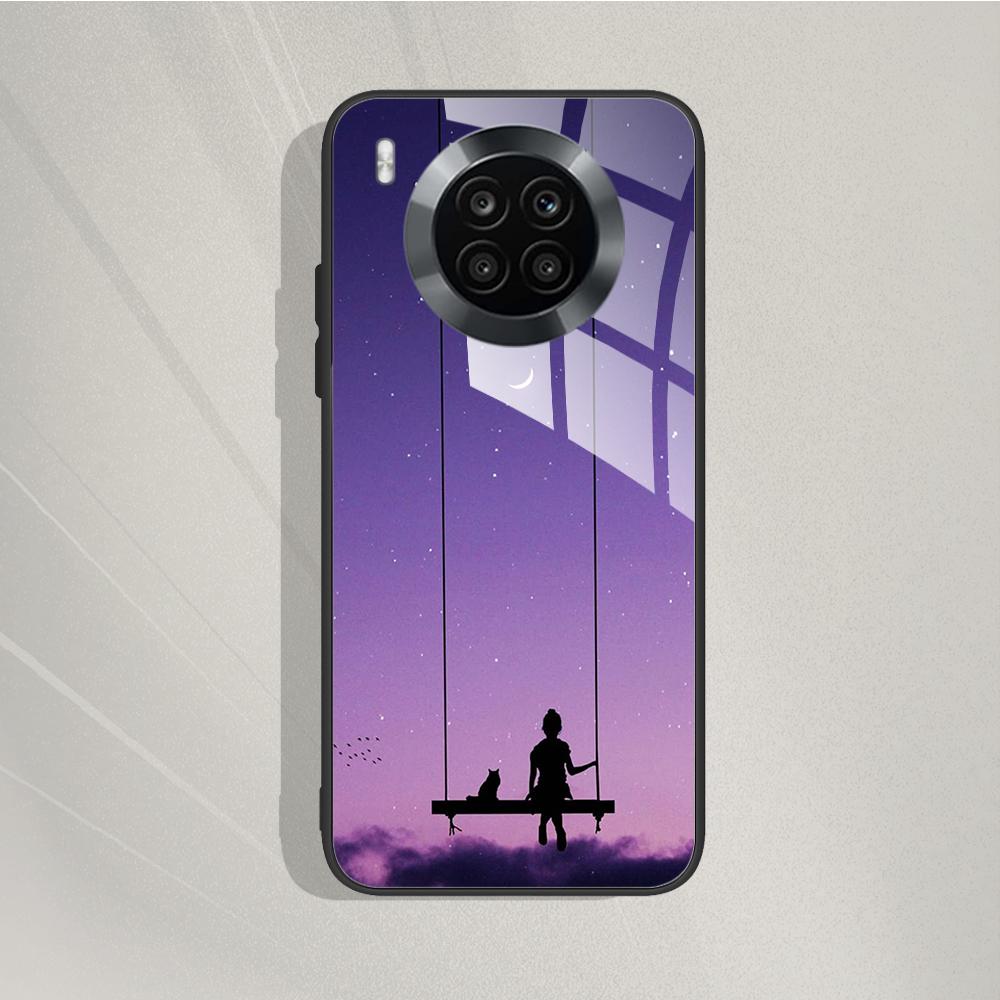 

For Honor 50 Lite Case Nova 8i Cover Tempered Glass Phone Case for Huawei Nova8i Bumper Back Covers For Honor 50 Lite Funda Para For Honor 50 Lite