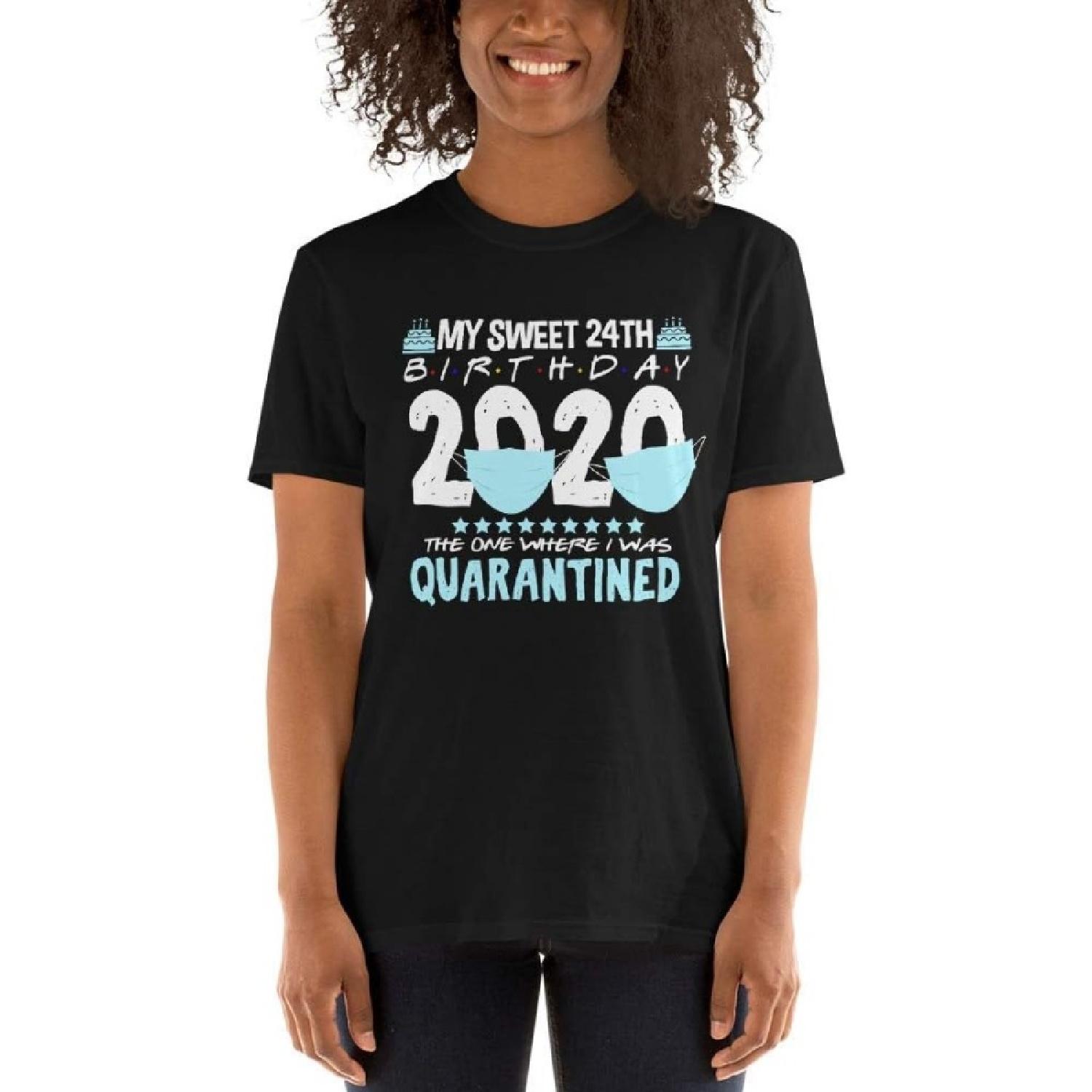 

Bliss Tees 24th Birthday Quarantine Shirt, My Sweet 24 in Quarantine Born in 1996 Bday Gift XXXXXL різнокольоровий