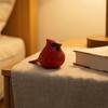 Small Bird Figurine, Hand Carved Texture Resin Wildlife Bird Statue, Rustic Miniature Animal Ornament for Home Desk, Office Decor