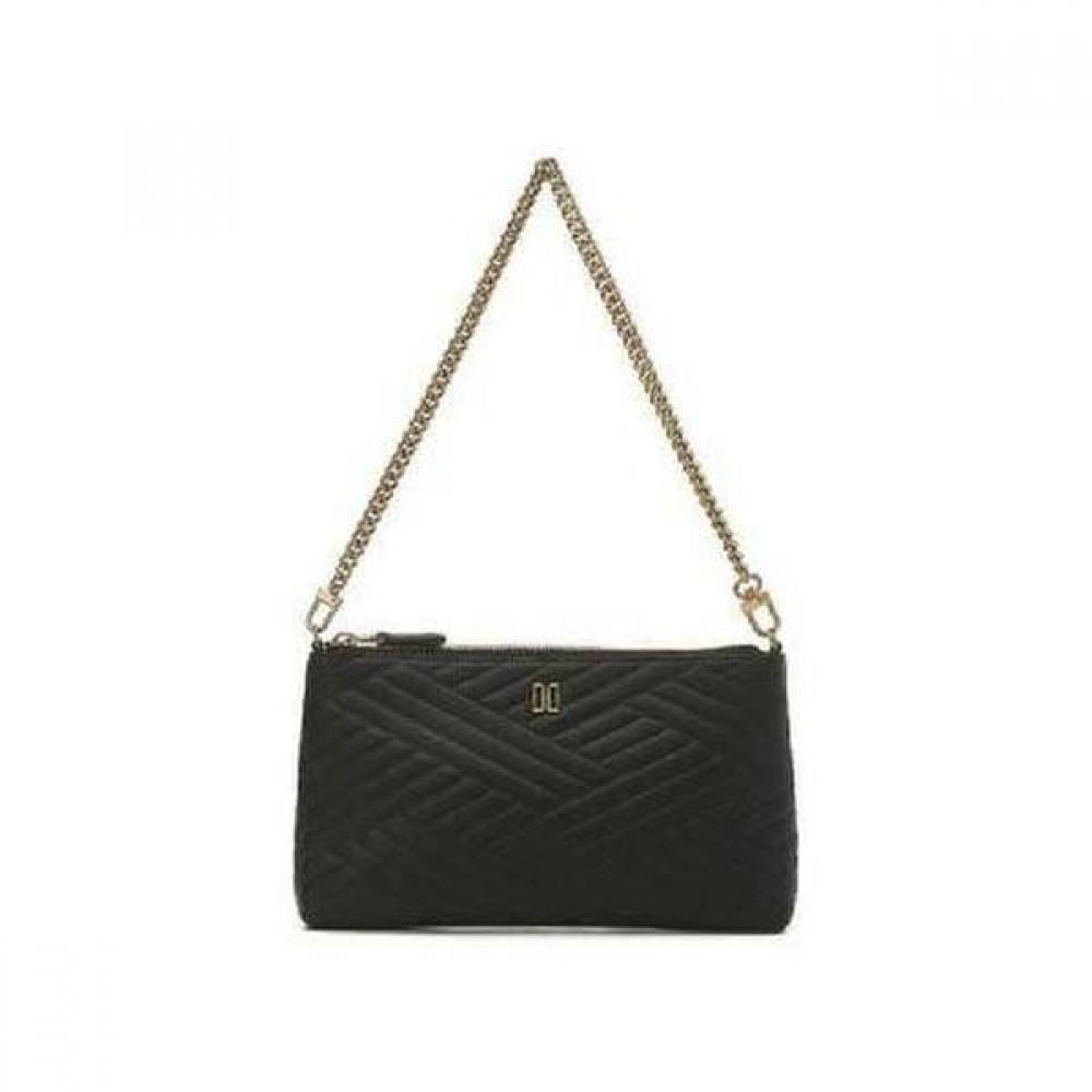 Daks Black Quilted Leather Dd Logo Shoulder Bag Dcwa2f279bk