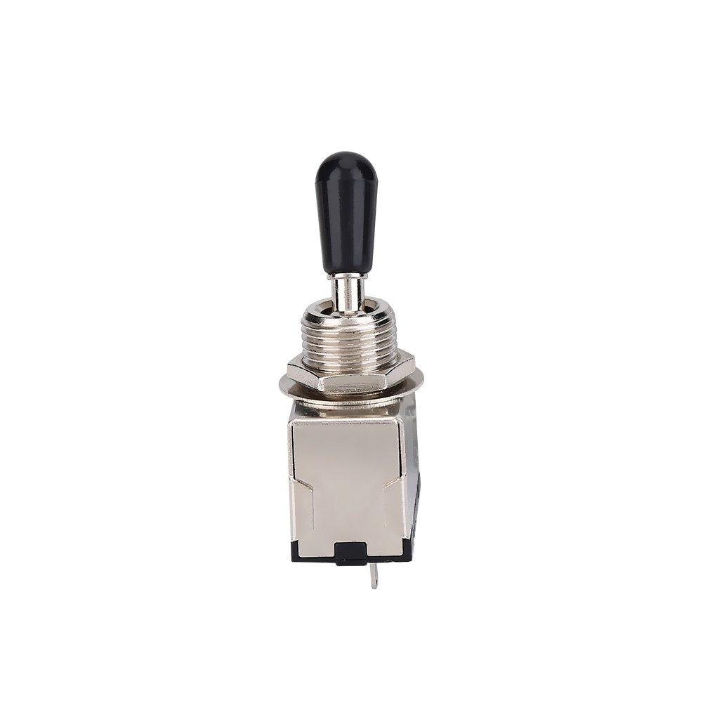 Guitar Three Way Switch, 3 Way Toggle Switch Pickup Selector Switch Compatible for LP Electric Guitar Switchcraft 3 Way Toggle Switch