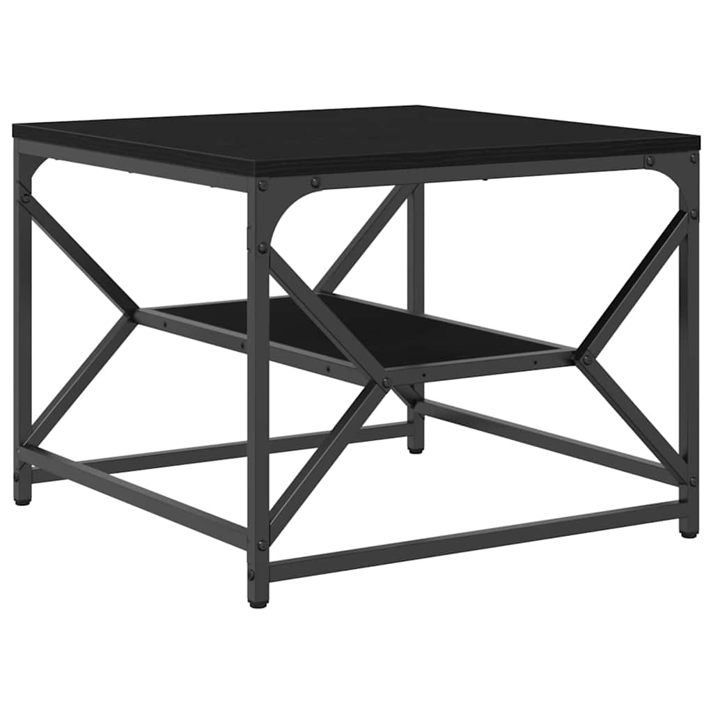 Coffee Table Black Oak Look 51 X 50 X 40 Cm