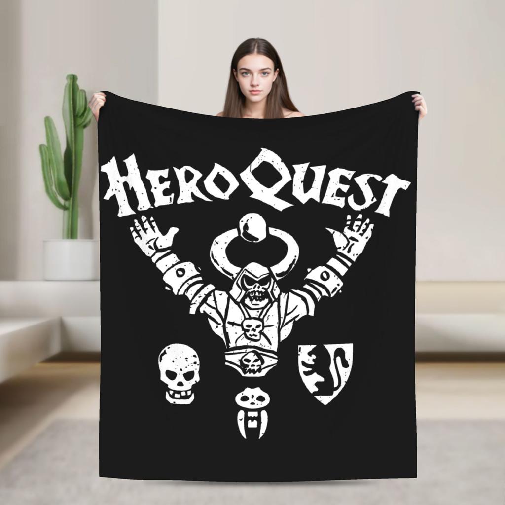 Heroquest Roleplay Game 90s RPG Knitted Blankets Flannel Gaming Warm Throw Blankets for Bedding Throws Quilt Portable