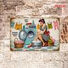 Vintage S Laundry Room Metal Tin Sign Xcm Retro Pin Up Wash Machine Wall Decor Aluminum Plaque Bathroom Home Cafe