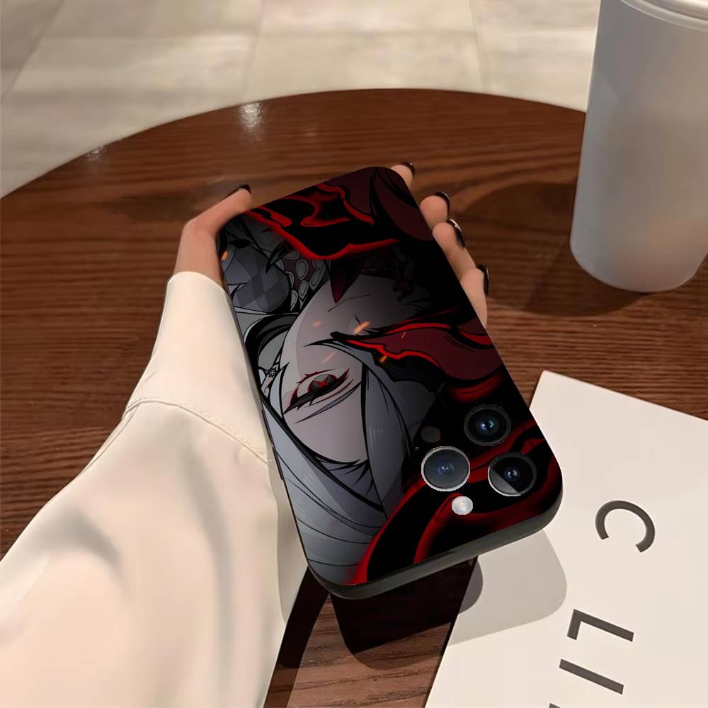 G-Genshin Impact A-Arlecchino Phone Case For iPhone 17,16,15,14,13,12,11,Pro,X,Xs,MAX,Plus TPU Soft To Skin-friendly Cover