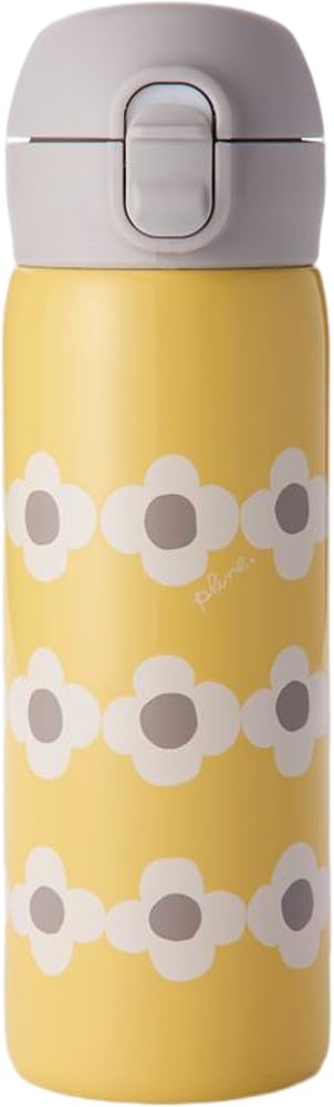 Reach Will W X D X 480ml Insulates Hot Cold Lightweight Easy Double Vacuum Safety Thermos, RJD-PL48PYE, Approx. 2.5" 3.7" 8.7" H, Capacity, & Water,