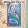 Unicorn Theme Soft Beach Towel Personalized Custom Name Text Towel Portable for Beach Pool Travel