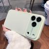 Macaron Color Liquid Silicone Case for iPhone 17 Pro 16 17 15 13 14 12 Pro Max Coque Camera Protector Large Window Matte Cover