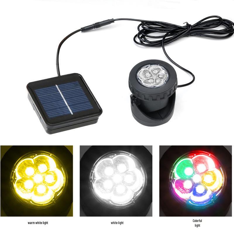 Outdoor Solar Garden & Pool Spotlight: Landscape Atmosphere Light for Courtyard & Underwater Ponds