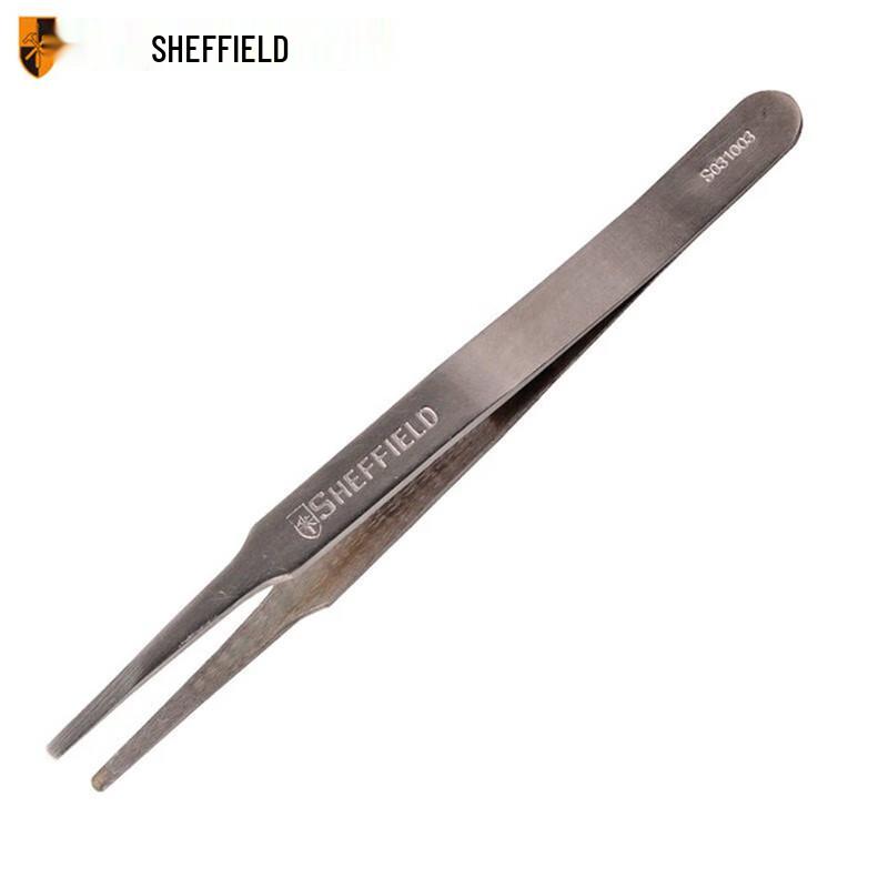 Sheffield S031003 Wide Head Stainless Steel Tweezers