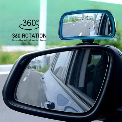 Bezpečnostní konvexní zrcátko otočné o 360 stupňů Širokoúhlé samolepicí auto zrcátko pro slepý úhel Automatické přídavné zpětné zrcátko