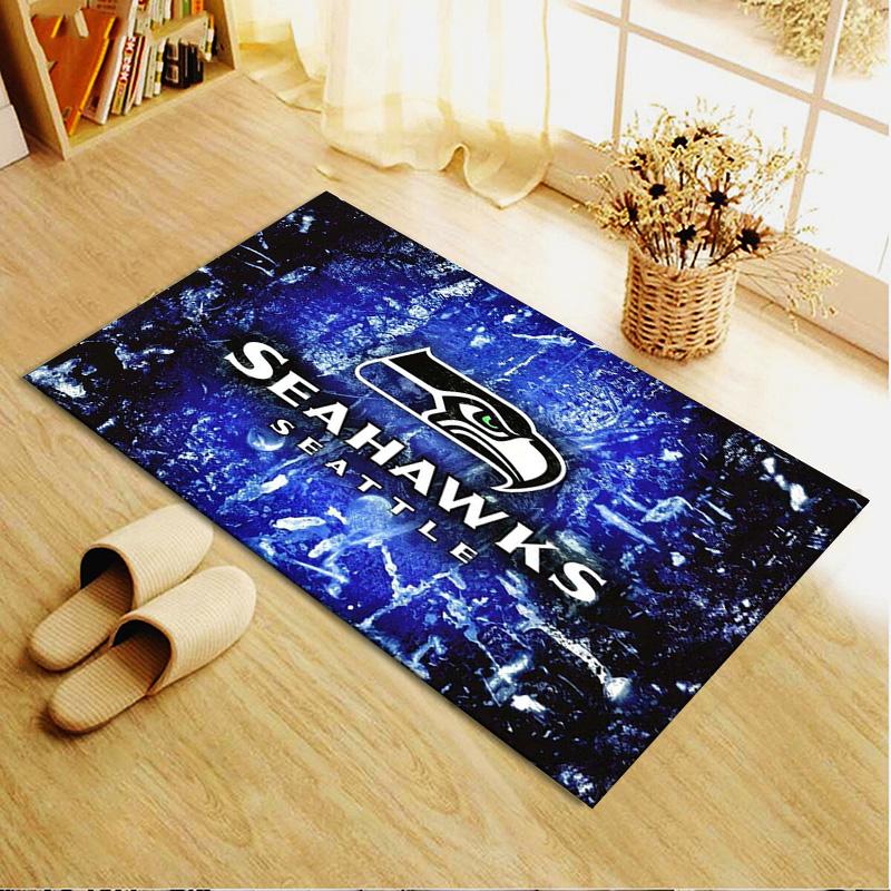 Seattle Seahawks Logo Carpet Rug for Living Room Bedroom Home Sofa Decoration,Kids play Non-slip Floor Mat