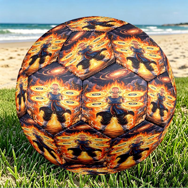 DRAGON BALL Print Size 5 Soccer Ball, PU Wear Resistant Football for Match Training and Daily Practice, Birthday Gift for Soccer Fans