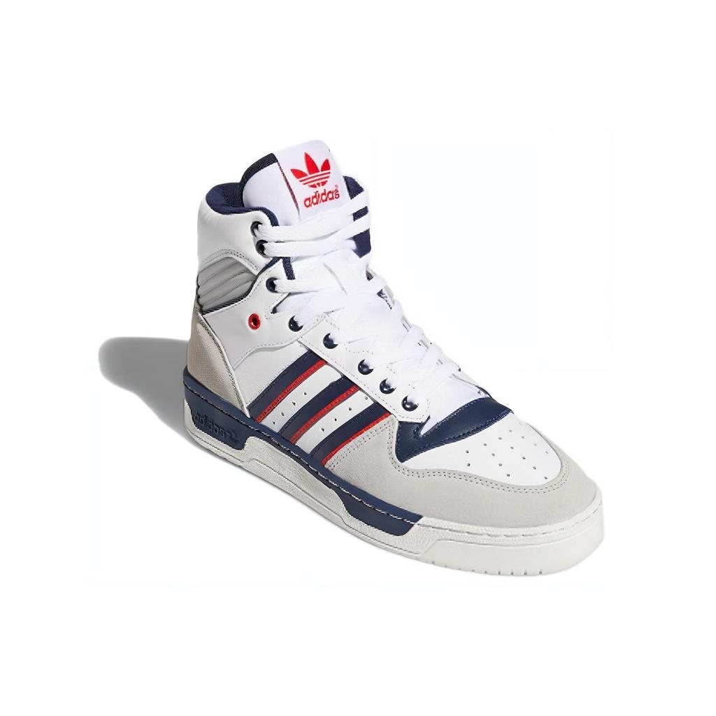 Adidas Originals Rivalry Comfortable Sports Durable High-Top Sneakers Men Sneakers White Gray FV4921