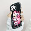 Cute Cartoon Pattern Cream Texture Casing Wavy Edge Soft Silicone Cover Phone Case for Huawei Honor Infinix Tecno iPhone
