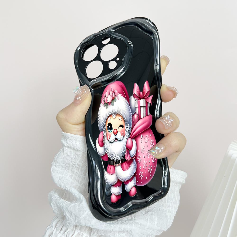 Cute Cartoon Pattern Cream Texture Casing Wavy Edge Soft Silicone Cover Phone Case for Huawei Honor Infinix Tecno iPhone