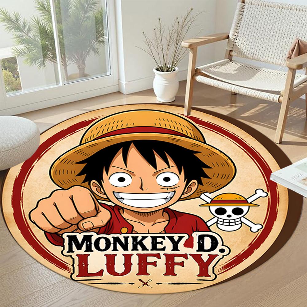 Zoro's Round Floor Mat Suitable for Game Room Entryway Study room Dormitory Anti-slip Round Rug Anime Office Decor Perfect Birthday Christmas Gift Ide