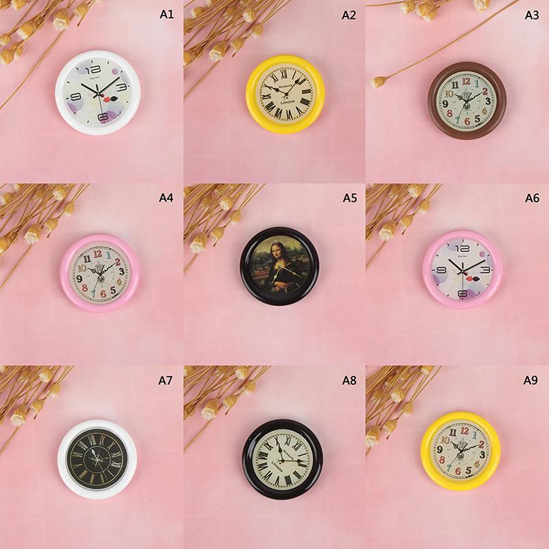 1:12 Scale Resin Dollhouse Miniature Wall Clock Play Doll House Miniaturas Home Decor Accessories Toy Pretend Play Furniture Toy