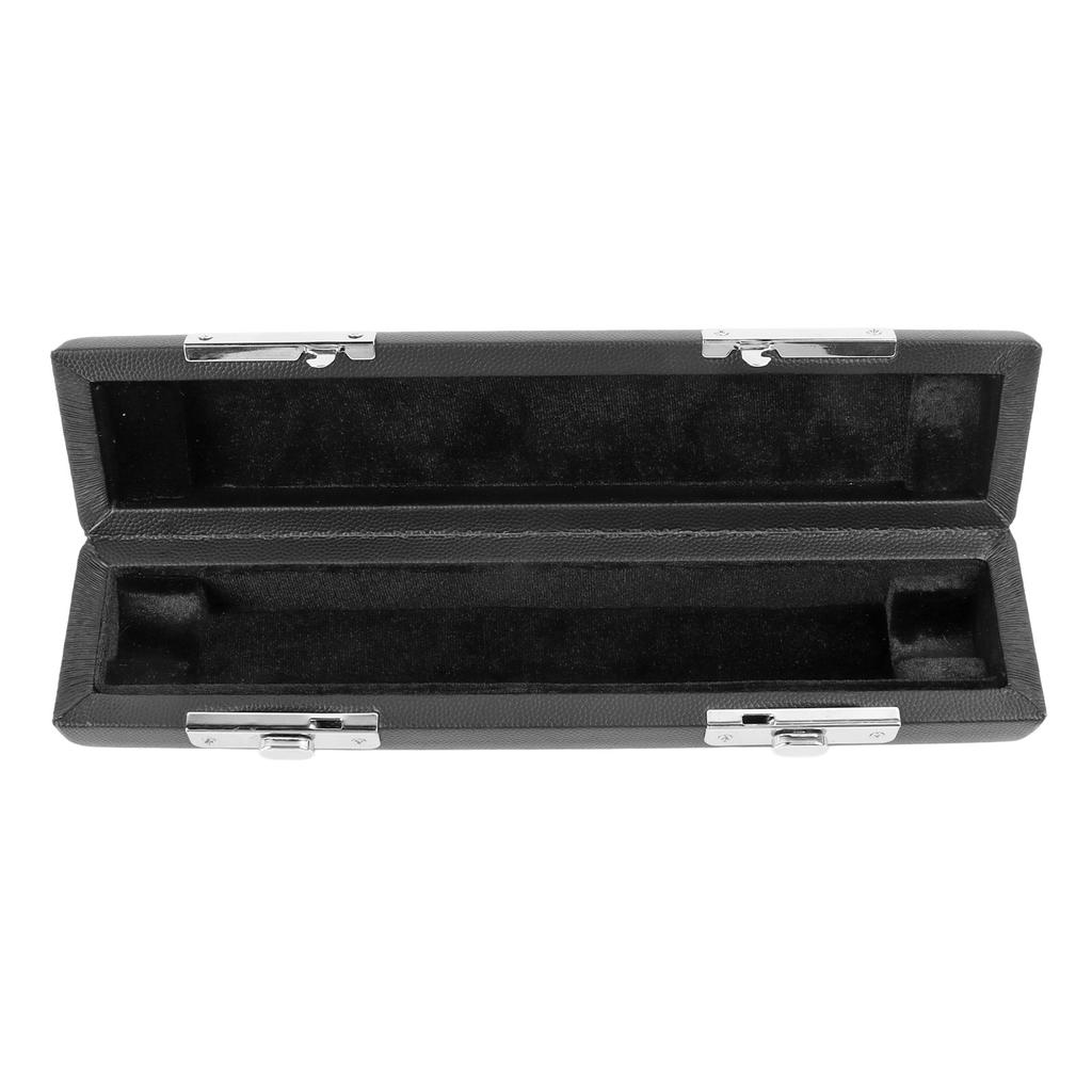 Piccolo Case 16 Holes Piccolo Storage Box Black Durable Portable Bump Proof Leather Box
