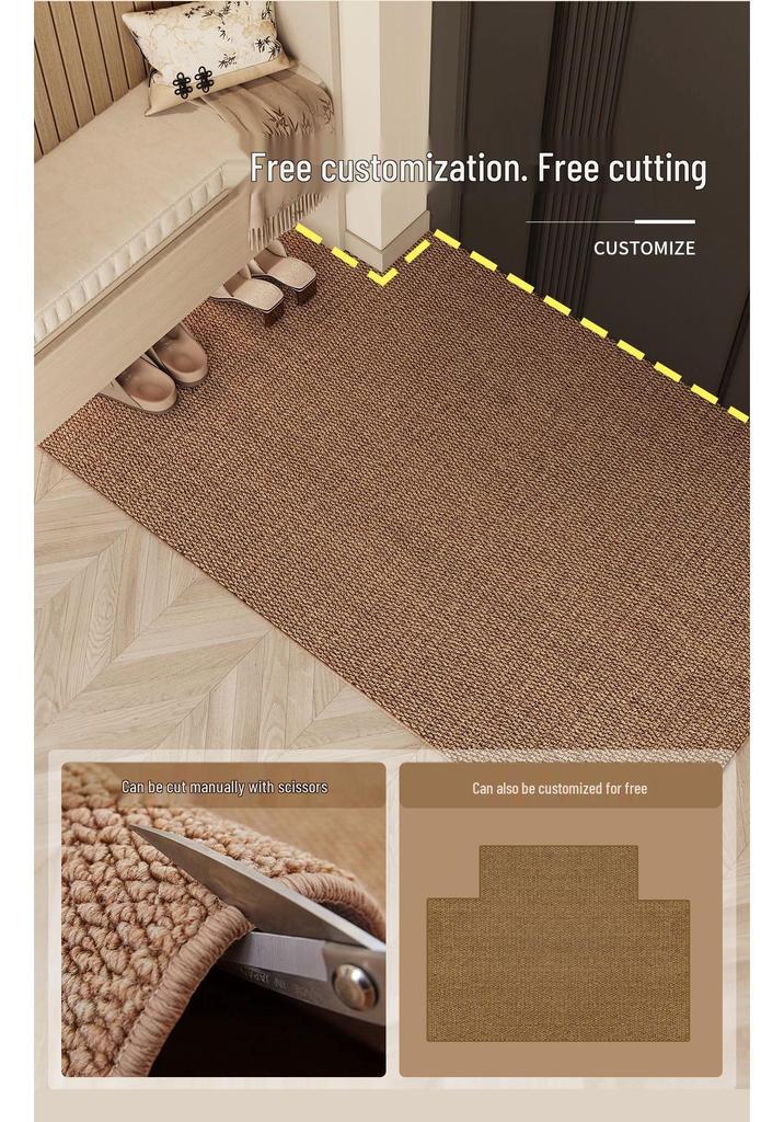Premium Dirt-Resistant Entryway Floor Mat - Imitation Sisal Carpet, Cuttable, Ideal for Doorways and Living Rooms