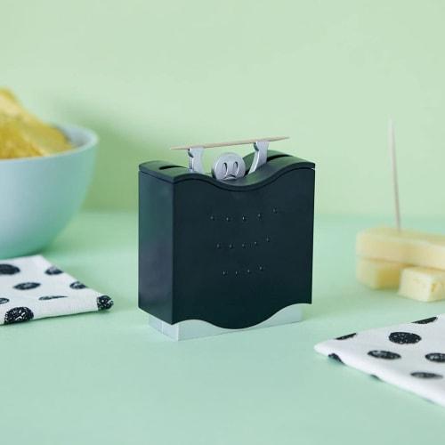 Balvi Toothpick Holder Peekaboo Black Toothpick Case