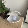 Shell Lamparas De Mesa Para El Dormitorio Night Light Pearl Jewelry Candeeiro Lampe Table Mariage Girl