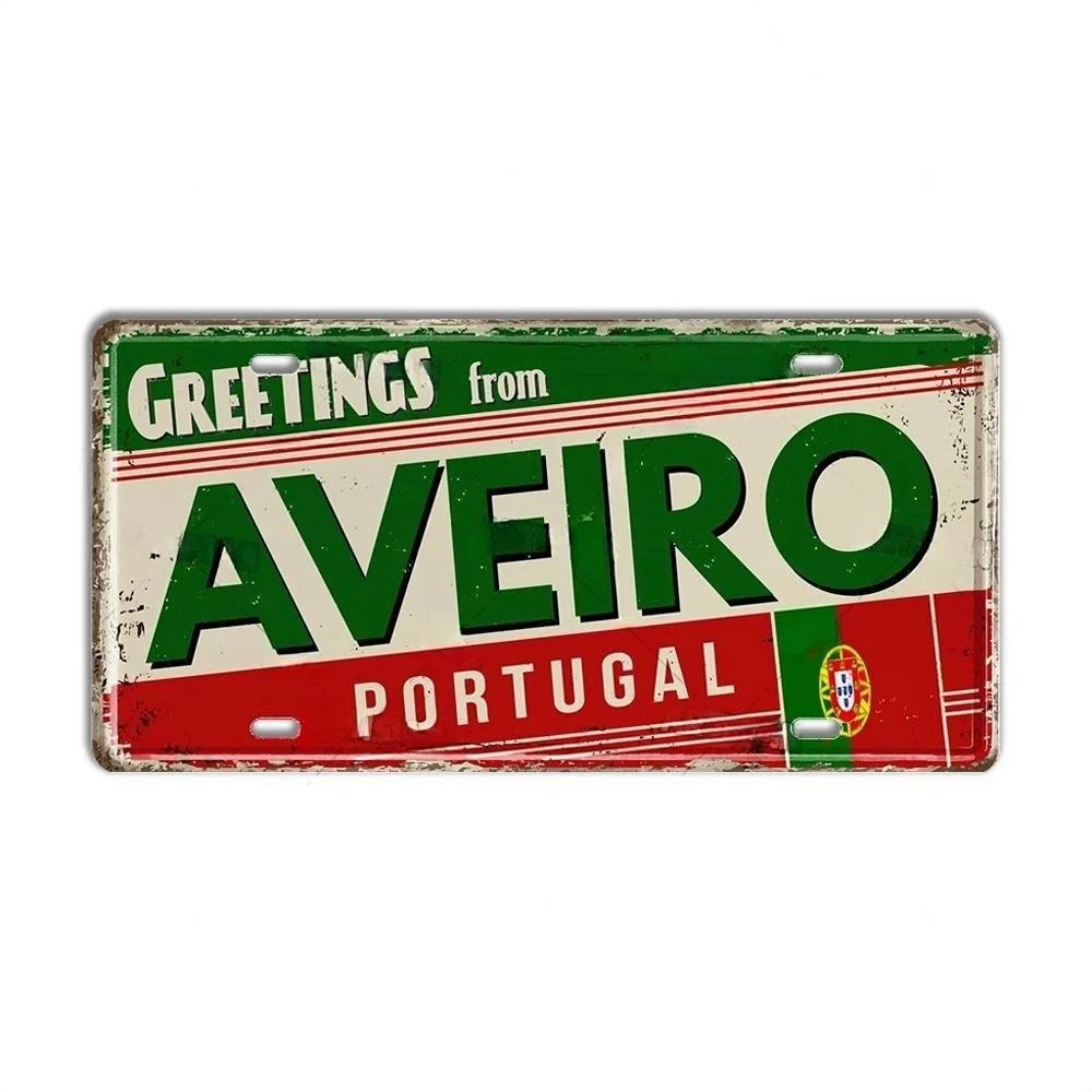 Placa de metal Turquia Portugal Placa de licença Portugal Marco Cidade Estado Placa decorativa Garagem Clube Caverna do homem Bar Pub Decoração de parede