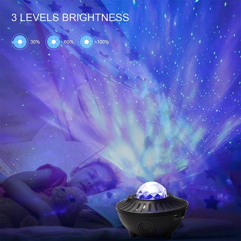 Romantic Gifts 6W 10 Modes LED Colorful Starry Sky Galaxy Projector Nightlight Child blueteeth USB Music Player Star Night Light 110-220V
