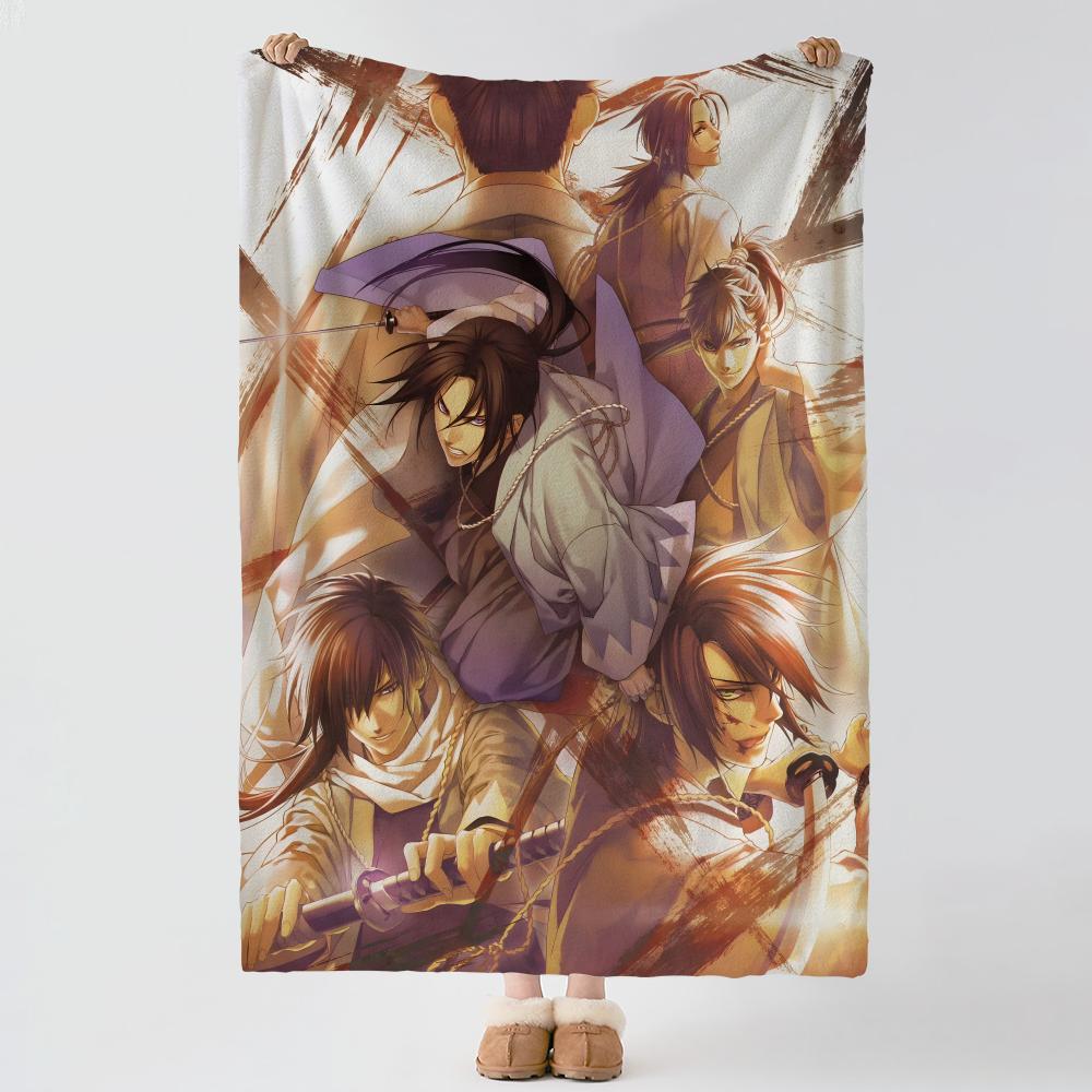 Game H-Hakuoki-I Throw Thick Comfort Flannel Quilt, Multi-scene Use Indoor Outdoor Daily Nap