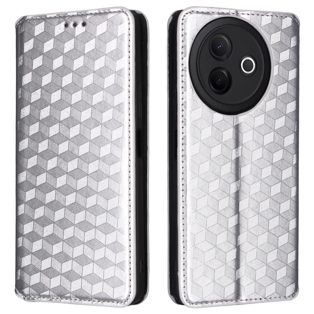 For vivo Y39 5G/Y300i 5G Case Wallet Rhombus Imprinted Leather Phone Cover