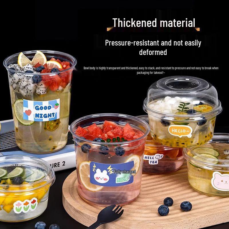 Changbaosen 760ML Plastic Ice Powder Takeaway Bowls